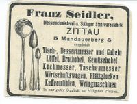 Anzeige Franz Seidler gro&szlig;